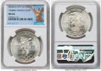 Estados Unidos Pair of Certified silver "Mexico City Olympics" 25 Pesos 1968-Mo MS66 NGC, Mexico City mint, KM479.1. HID09801242017 © 2023 Heritage Au...