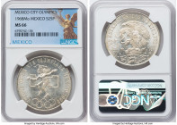 Estados Unidos Pair of Certified silver "Mexico City Olympics" 25 Pesos 1968-Mo MS66 NGC, Mexico City mint, KM479.1. HID09801242017 © 2023 Heritage Au...