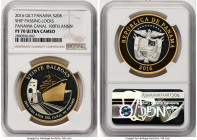 Republic 6-Piece Certified gilt-silver "Centenary of the Panama Canal" 20 Balboas Proof Set 2016 PR70 Ultra Cameo NGC, Royal Canadian mint, KM148-153....