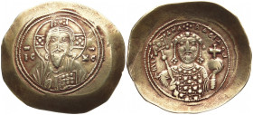 Michael VII. Doukas, 1071 - 1078 n. Chr. EL-Histamenon Nomisma Christusbüste von vorn. // Kaiserbüste von vorn mit Labarum und Kreuzglobus DOC 2; Sear...