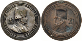 FRANKREICH *** Frankreichs Könige, Kaiser und Republiken ***
Napoleon I., 1804-1814. Einseitige Bronzegußmedaille o.J. (vermutlich spätere Anfertigun...