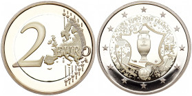 FRANKREICH
5. Republik (Euro), ab 2002. 2 Euro 2016, auf die Europameisterschaft in Frankreich (Fußball EM 2016). Ku.-Ni. 8.50 g. Auflage: 10.000 Exe...