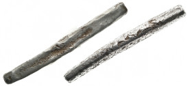 RUSSLAND NOWGOROD
 Silberbarren (Griwna), vom sogenannten "Nowgoroder Typ". Ende XIV - Anfang XV Jahrhundert. 191,48 g., 127 mm. RR Sehr schön-vorzüg...