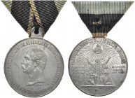 RUSSLAND GROSSFUERSTENTUM / KAISERREICH
Alexander II., 1855 - 1881. Tragbare Zinnmedaille 1864, von N.Kozin, auf die Aufhebung der Leibeigenschaft in...