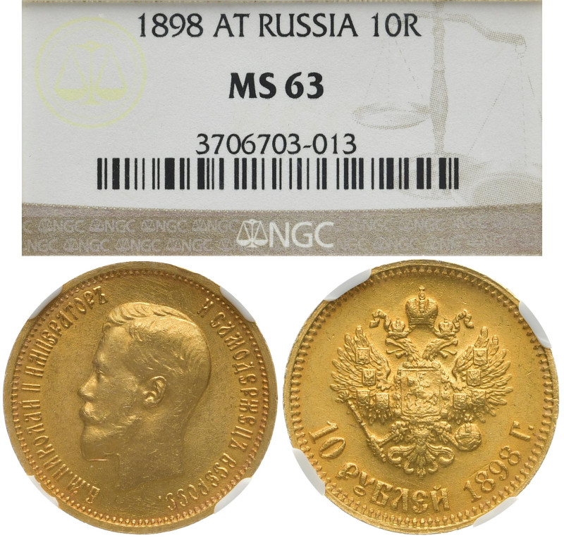 RUSSLAND GROSSFUERSTENTUM / KAISERREICH
Nikolaus II., 1894 - 1917. 10 Rubel 189...