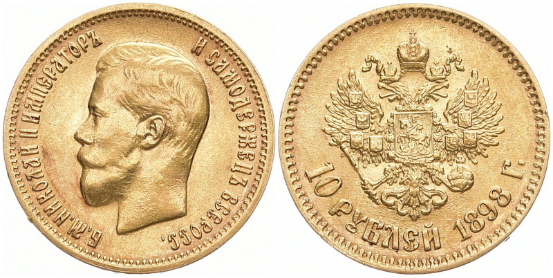 RUSSLAND GROSSFUERSTENTUM / KAISERREICH
Nikolaus II., 1894 - 1917. 10 Rubel 189...