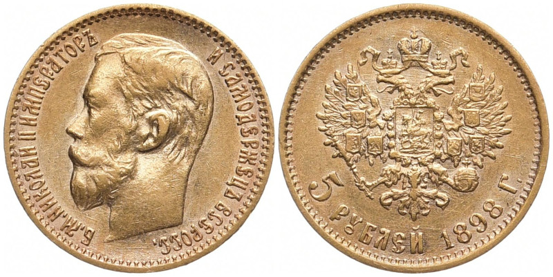 RUSSLAND GROSSFUERSTENTUM / KAISERREICH
Nikolaus II., 1894 - 1917. 5 Rubel 1898...