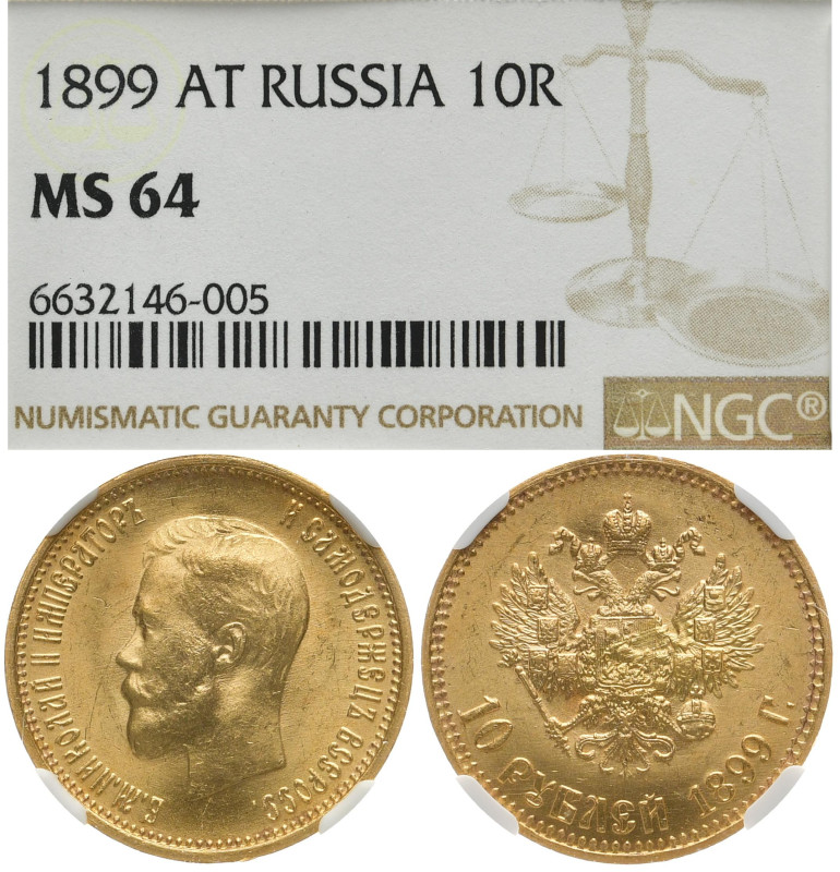 RUSSLAND GROSSFUERSTENTUM / KAISERREICH
Nikolaus II., 1894 - 1917. 10 Rubel 189...