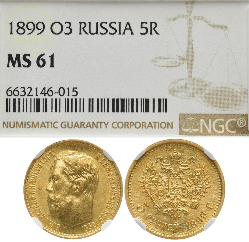 RUSSLAND GROSSFUERSTENTUM / KAISERREICH
Nikolaus II., 1894 - 1917. 5 Rubel 1899...