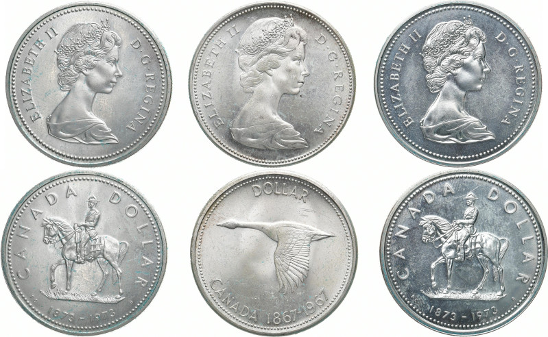 KANADA
Elisabeth II., 1952 - . Dollar 1955, 1965, 1967, 1972, 1973 (2x), 1990. ...