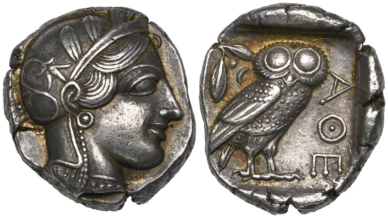Attica, Athens, tetradrachm, c.430 BC, helmeted head of Athena, rev., owl standi...