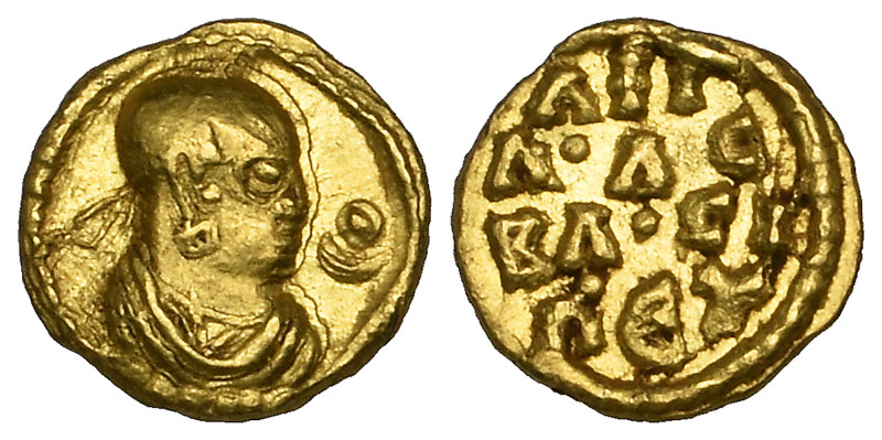 Aksumite, Aphilas (late 3rd cent. AD), fractional gold unit, bust right, rev., k...