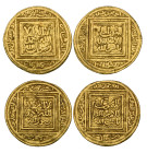 Muwahhid, 'Abd-al-Mu'min (524-558h), half-dinar, Sabtah, 2.22g (Hazard 453); and half-dinar, no mint, 2.23g (Hazard 466), fine to very fine (2)

Est...