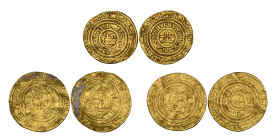 Fatimid, al-Amir, dinars (3), al-Iskandariya 498h, 4.23g, Misr 503h, 4.11g, and Misr 513h, 3.54g (Nicol 2442, 2522, 2535), mainly fine (3)

Estimate...