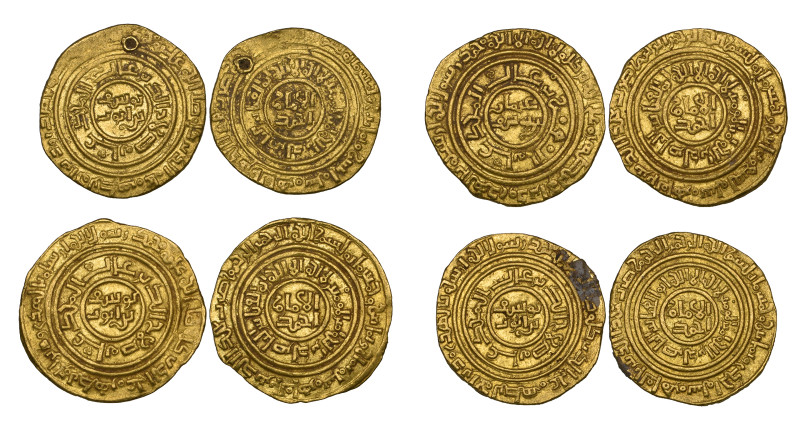 Ayyubid, Salah al-din Yusuf (Saladin), dinars (4), al-Qahira 581h, 5.17g, 582h, ...