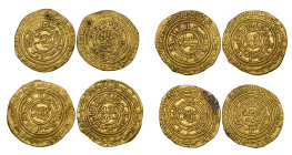 Ayyubid, Salah al-din Yusuf (Saladin), dinars (4), al-Qahira 581h, 5.17g, 582h, 3.93g, 588h, 2.89g, and 589h, 4.74g (Balog 41, 42, 48, 49), second coi...