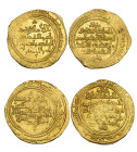 Ayyubid, al-'Adil Abu Bakr I, dinars (2), al-Qahira 597h (?), 3.79g, 4.22g (cf. Balog 234), extremely fine but weak in parts and poorly struck (2)

...