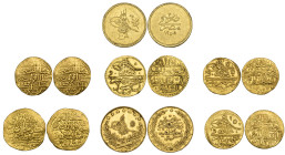 Ottoman, Sulayman I, sultani, Misr 926h; Murad III, sultani, Misr 982h; Selim III, zer-i mahbubs (3), Misr 1203h (2) and Islambul 1203/10 (2.00g), mai...