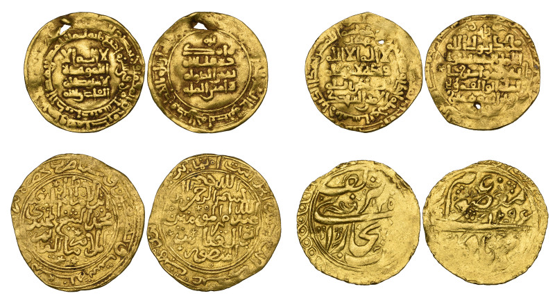 Islamic gold (4), comprising Ghaznavid dinar of Mahmud, Nishapur 400h, pierced, ...