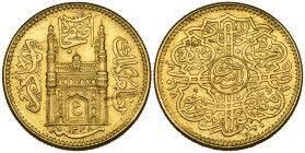 India, Hyderabad, Mir Usman Ali Khan (AH 1329-67; AD 1911-48), ashrafi, 1338/9, 11.15g (KM Y.57a), faint marks, good extremely fine

Estimate: 1200 ...