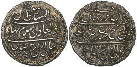 India, Mysore, Tipu Sultan (1782-99), rupee, AH 1198, year 2 (1783), Patan, 11.48g (cf. KM 126 but date unpublished), extremely fine and apparently un...