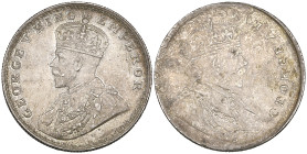 India, George V, obverse brockage or lakhi of rupee (post 1911 type), minor marks, virtually mint state

Estimate: 150 - 200