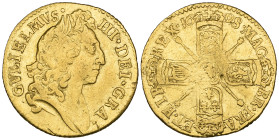 William III, half-guinea, 1698 (S. 3468), several scratches and marks and has been straightened, about fine

Estimate: 400 - 500
