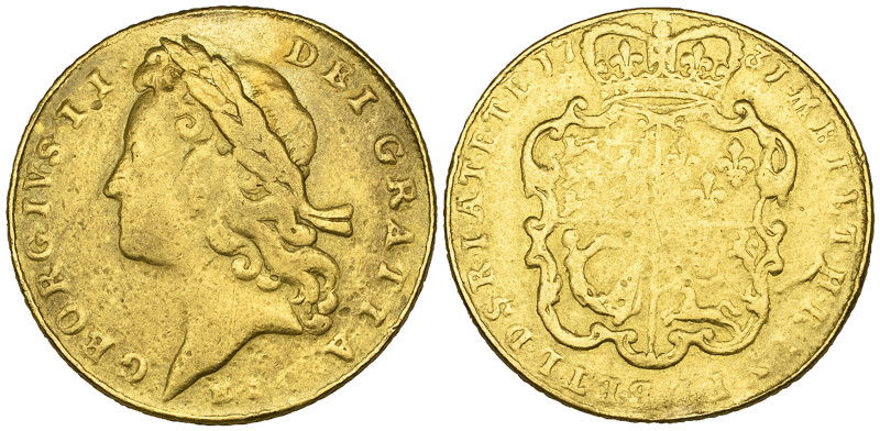 George II, guinea, 1731, E.I.C. below second bust, 8.21g (S. 3673), very heavily...