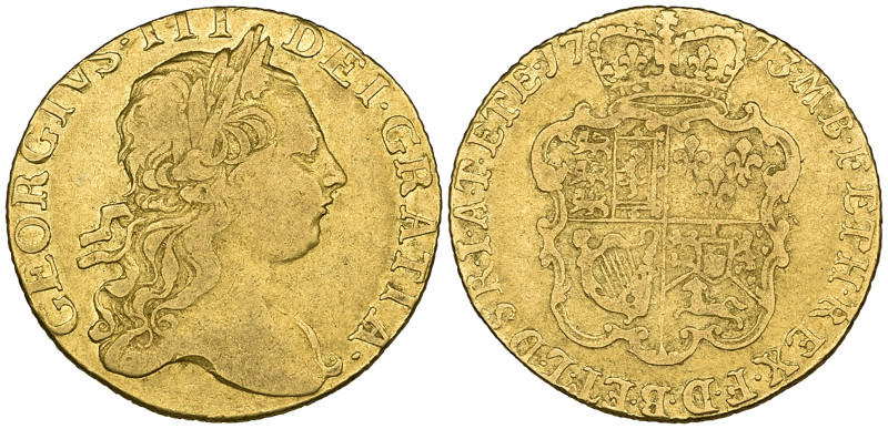 George III, guinea, 1773, third head (S. 3727), fine

Estimate: 400 - 500