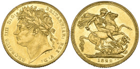 g George IV, sovereign, 1822 (S. 3800), bagmarked, good extremely fine, with much original mint brilliance

Estimate: 2000 - 3000