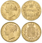 g Victoria, young head, shield type sovereign, 1885 M, extremely fine or better and Australia, Sydney mint, sovereign, 1870, fine (2)

Estimate: 600...