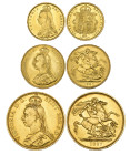 g Victoria, Jubilee, 1887, two-pounds, sovereign and half-sovereign, extremely fine to mint state (3)

Estimate: 1200 - 1500