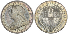 Victoria, old head, proof shilling, 1893 (S. 3940), virtually mint state and generally well toned, in NGC holder graded PF 64

Estimate: 500 - 700