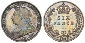 Victoria, old head, proof sixpence, 1893 (S. 3941), virtually mint state, well toned, in NGC holder graded PF 63

Estimate: 200 - 300