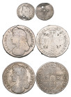 James II (1685-88), crowns (2), second bust, 1687 TERTIO, very good, 1688, 8 over 7, QVARTO, pin-mounted on edge and with initials engraved in angles ...