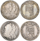 William and Mary, halfcrowns (2), 1689 first shields PRIMO, 1690 second shields TERTIO (E.S.C. 831, 849; S. 3434, 3435), very good to good fine, the s...