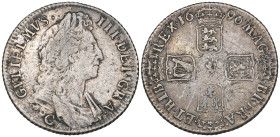 William III, shilling, 1697 C, R of GRA over V (E.S.C. 1166; S. 3499), probably excavated and sometime cleaned, about fine, a rare variety

Estimate...