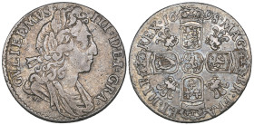 William III, sixpence, 1698 plumes (E.S.C. 1244; S. 3546), good fine

Estimate: 70 - 100
