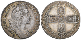 William III, sixpence, 1696 B, first bust (E.S.C. 1255; S. 3521), very fine and clear

Estimate: 70 - 100