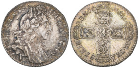 William III, sixpence, 1696 y (E.S.C. 1296; S. 3525), extremely fine, with mottled toning, scarce thus

Estimate: 200 - 250