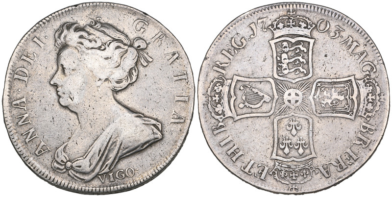 Anne, halfcrown, 1703 VIGO (E.S.C. 1358; S. 3580), fine

Estimate: 150 - 250