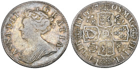 Anne, shilling, 1708 roses and plumes, second bust (E.S.C. 1398; S. 3613), fine and clear, rare

Estimate: 150 - 200