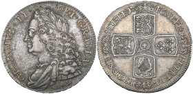 George II, old head, crown, 1746 LIMA (E.S.C. 1668; S. 3689), flan flecks on obverse, good very fine and toned

Estimate: 1000 - 1500