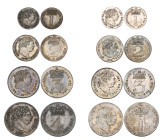 George III, maundy set of 4 coins, 1818, comprising fourpence, threepence, twopence and penny (E.S.C. 2241; S. 3792), extremely fine; together with fo...