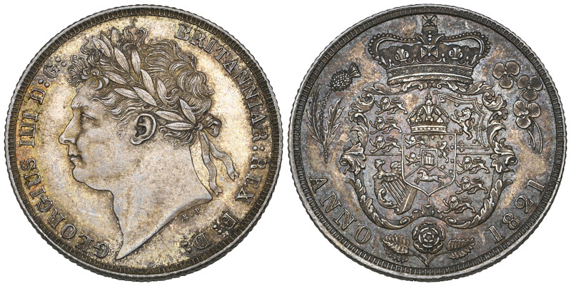 George IV, shilling, 1821 (E.S.C. 2396; S. 3810), good extremely fine and toned...