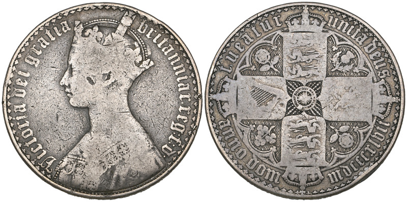 Victoria, ‘Gothic’ crown, 1847, lettered edge (E.S.C. 2571; S. 3883), mediocre, ...
