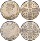 Victoria, ‘Gothic’ florins (2), 1878, 1885 longer arcs (E.S.C. 2889, 2909; S. 3895, 3900), good very fine to extremely fine (2)

Estimate: 150 - 250...