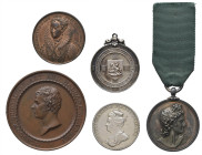 Queen Anne, Capitulation of Towns on the River Meuse, 1702, silver medal, bust left, rev., view of the action, 37mm (MI 241/26; Eimer 396), cleaned, r...