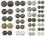 George I, Coronation, 1714, silver medalet (MI 428/18); George II, Coronation of Queen Caroline, 1727, official silver medal (MI 480/8); Treaty of Vie...
