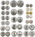 Miscellaneous medals: George III – Victoria, white metal medals (14), including: Union of Great Britain and Ireland, Act Passed, 1800 (Eimer 917); Bat...